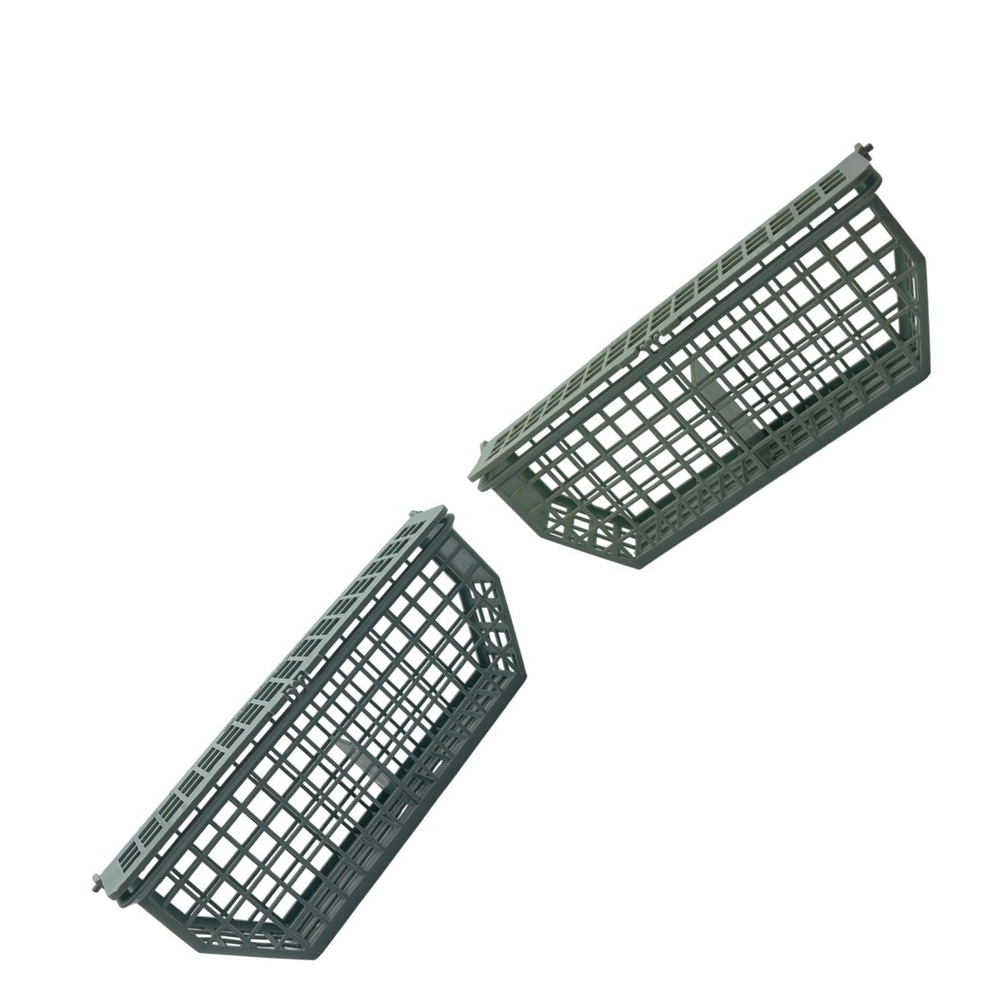 Vtg KitchenAid Hobart Dishwasher Mini Basket Aqua 83696 Pair Restoration OEM